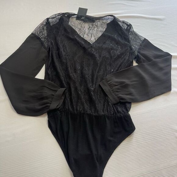 NWT BLAQUE LABEL Black Lacey Bodysuit Size XS NEW - Picture 11 of 12